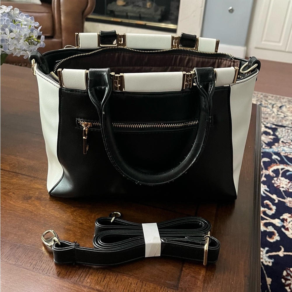 Black and white bag .